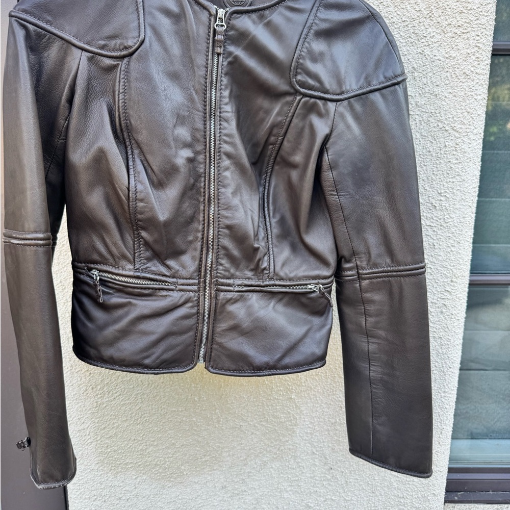 Women's Vintage Max Studio Special Edition Brown Leather Jacket